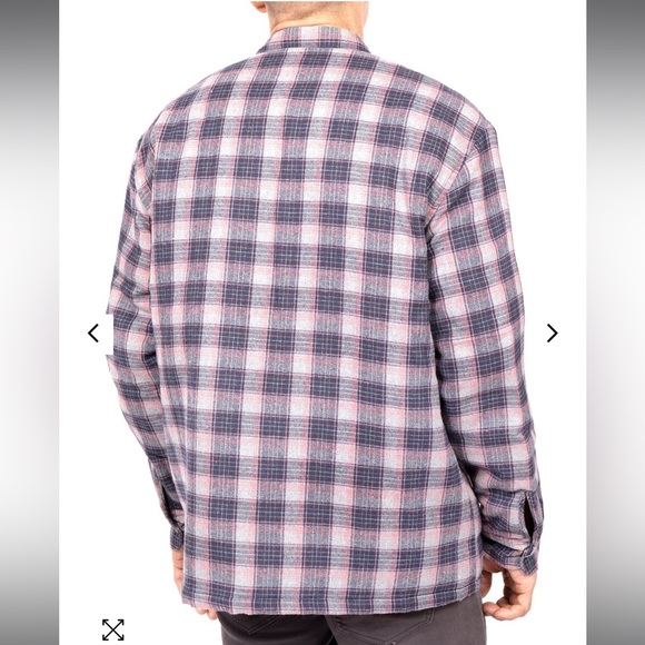 Visive The Jacob Quilted Mens Button Down Flannel Jacket - Picture 3 of 17